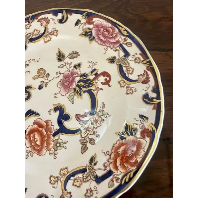 Hand Painted Masons Ironstone Plates, 1920s, Set of 2 For Sale - Image 9 of 12