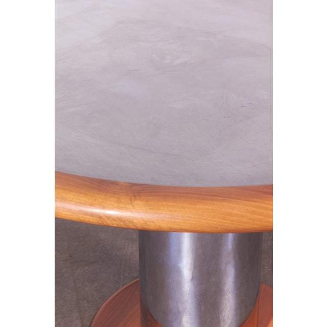 Steel and Wood Table attributed to Ettore Sottsass, 1970s For Sale - Image 11 of 15