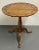 A Fine 19th Century Pie Crust Tilt Top Table having solid wood carved construction in the Queen Anne Style. Age split...