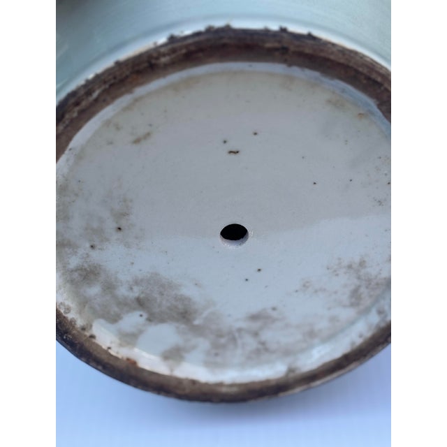 Blue Chinoiserie Vase With Foo Dogs For Sale In Dallas - Image 6 of 6