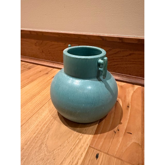 Arts & Crafts Ephraim Faience Pottery Jug W/ Two Handles Arts & Crafts For Sale - Image 3 of 7