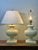 Pair of 1970s Jean Roger Style Ivory White Lacquered Wood Urn Table Lamps For Sale - Image 10 of 11