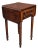19th Century Federal Varnished Pine Two-Drawer Drop Leaf Work Table For Sale