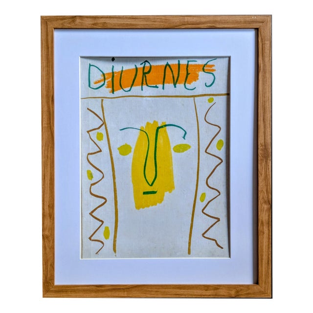 Pablo Picasso, Diurnes, Original Pochoir on Canvasboard, 1962 For Sale
