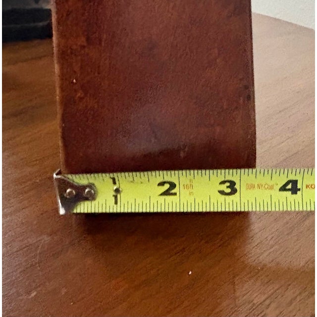 Vintage (1960’s) Custom Hand-Carved Mahogany Paint Brush Holder, 6.25” High, See 2nd Photo For Sale - Image 4 of 10