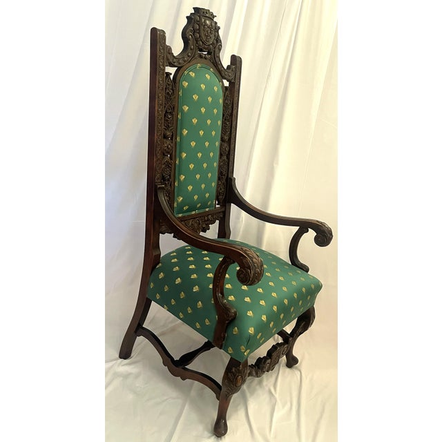 Early 20th Century French Style Throne Chair For Sale - Image 11 of 12