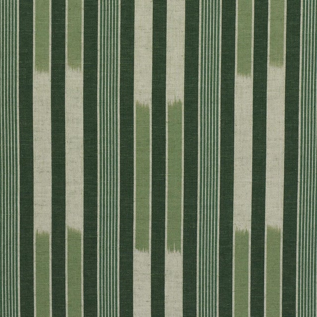 Mid-Century Modern Schumacher Cusco Ikat Fabric In Green For Sale - Image 3 of 6