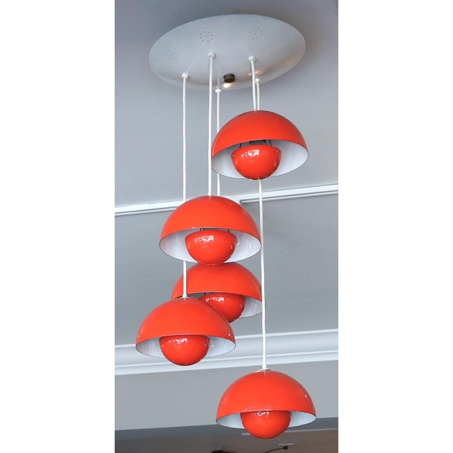 1970's Big Flower Pot Hanging Light by Verner Panton Chairish