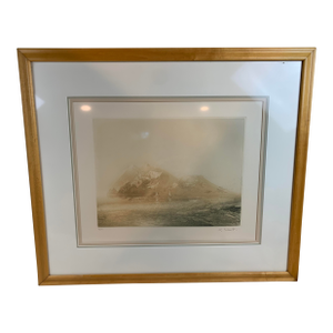 Mid 20th Century Kaiko Moti Signed Numbered 7/250 Aquatint Etching Framed