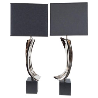 Mid-Century Harold Weiss & Barr Brutalist Table Lamps for Laurel Lamp Co. - a Pair For Sale