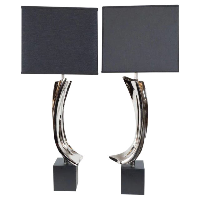 Mid-Century Harold Weiss & Barr Brutalist Table Lamps for Laurel Lamp Co. - a Pair For Sale
