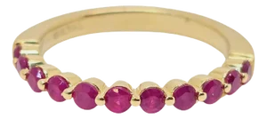 14k (585) Yellow Gold Natural Ruby Ring