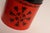 Set of Three Japanese Modern Nesting Canisters With Red and Black Floral Decoration For Sale - Image 9 of 18