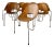 A Set of 8 Mid Century Modern Italian “Medea” Chairs, Designed by Vittorio Nobili for F.lli Tagliabue, Circa 1950s. Not Markd. For Sale