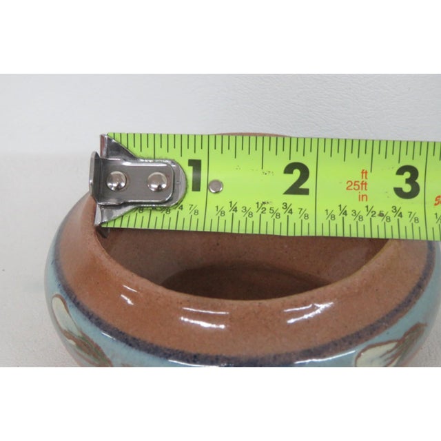 Pride Craft Barbados Floral Hand Painted Pottery Lidded Jar Trinket Box 4722b For Sale - Image 14 of 14
