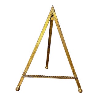 Vintage Italian Gilt Tole Table Easel For Sale