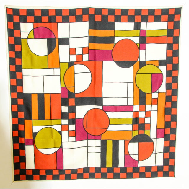 Vintage Frank Lloyd Wright Bauhaus Style Design Scarf For Sale - Image 10 of 11
