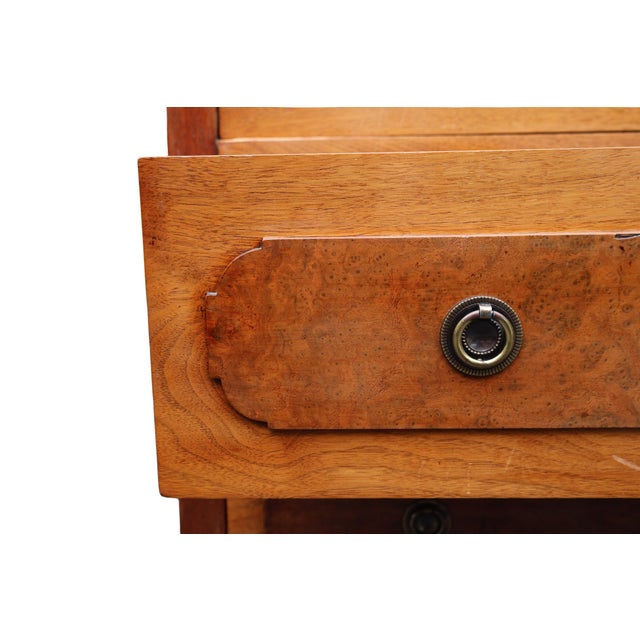 Late 19th-Century Victorian Burl-Wood, Oak & Marble Washstand Chest, C. 1890 For Sale - Image 13 of 18