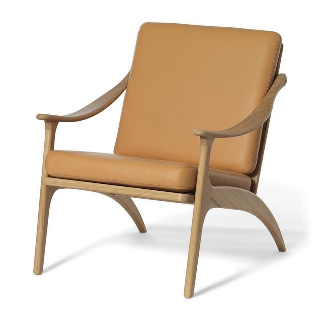 Lean Back Lounge Chair Sprinkles in Teak by Warm Nordic For Sale - Image 4 of 14