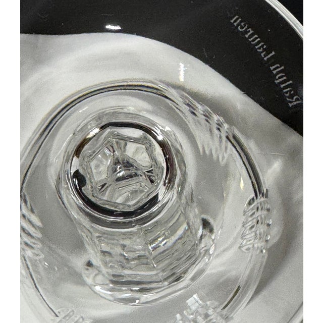 Transparent Late 20th Century Ralph Lauren Glen Plaid Crystal 8.75” Water Wine Goblets - Set of 2 For Sale - Image 8 of 10