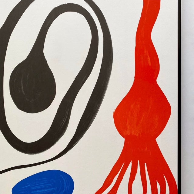 Alexander Calder Vintage 1976 Mid Century Modernist Mourlot Fine Art Lithograph Print Framed Our Unfinished Revolution Poster " Octopus " 1975 For Sale - Image 14 of 18