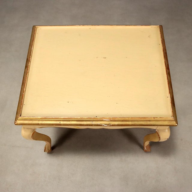 Small Antique Carved Lacquered Beech Table, Italy, 19th Century For Sale - Image 6 of 10