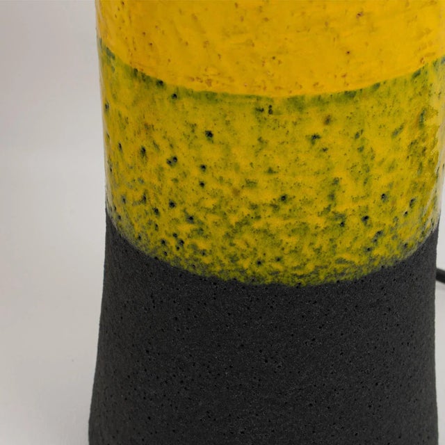 Ceramic Aldo Londi for Bitossi Italy 1960s Mondrian Style Ceramic Table Lamp For Sale - Image 7 of 11