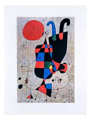Joan Miro, Upside Down Figures Lithography, 1970s, Paper