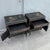 Chinoiserie Vintage Cantonese Black Lacquered Hand Painted Nightstands - A Pair For Sale - Image 3 of 11