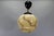 Art Deco Ivory and Brown Marbled Glass Pendant Light, Germany, 1930s For Sale - Image 16 of 18