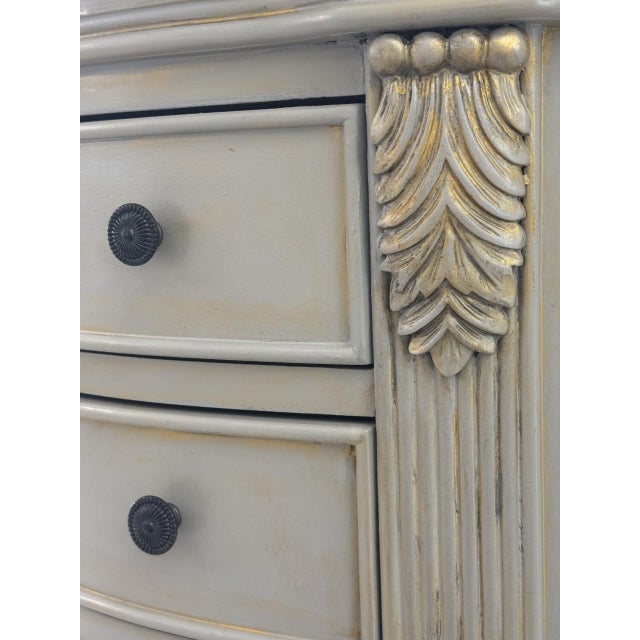 Neoclassical Half-Moon Chest of Drawers With Granite Top For Sale - Image 4 of 8