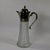 Vintage 1960s Mid-Century Italian Cut Glass and Silverplate Claret Jug For Sale In Cincinnati - Image 6 of 13