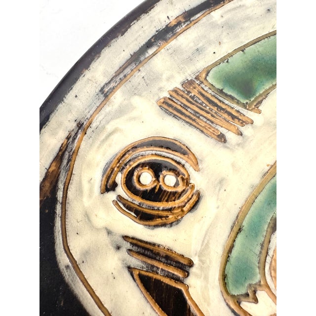 Large Expressionist Ceramic Dish by Ivy Lysdal for Kähler, Denmark, 1960s For Sale - Image 9 of 12
