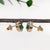 Contemporary Emerald Stud Earrings w Natural Diamond Halo in Solid 14K Yellow Gold | OV 6x4mm For Sale - Image 3 of 4