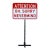 Nevermind - Original Contemporary Street Sign Sculpture on Metal Base by Scott Froschauer For Sale