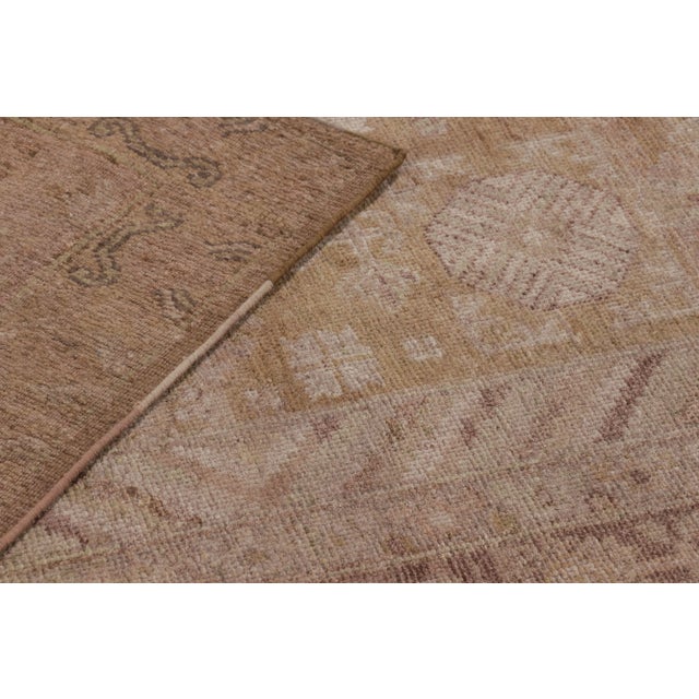 Beige Rug & Kilim’s Modern Classics Rug in Beige and Gold Traditional Geometric Floral Pattern For Sale - Image 8 of 8