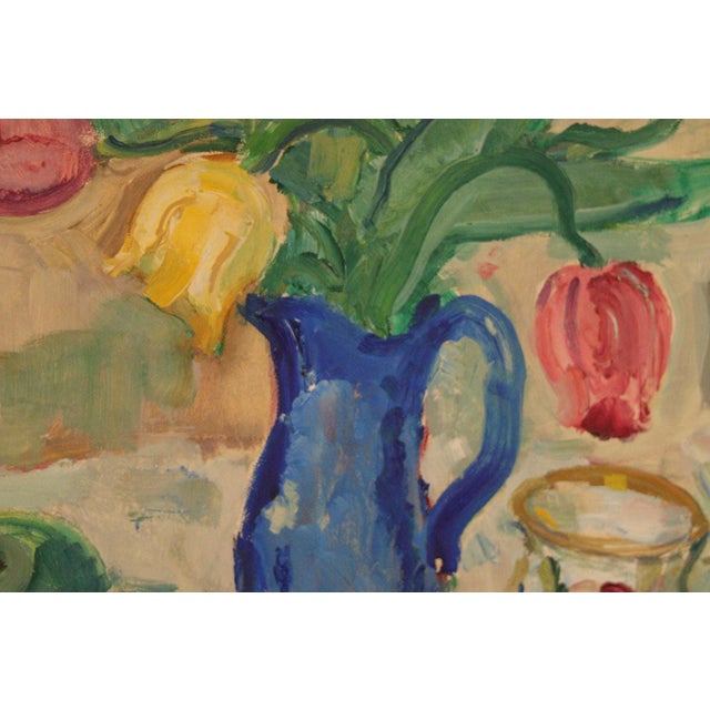 Karl Enoch Ohlsson, Tea, 1950s, Oil on Panel, Framed For Sale - Image 6 of 18
