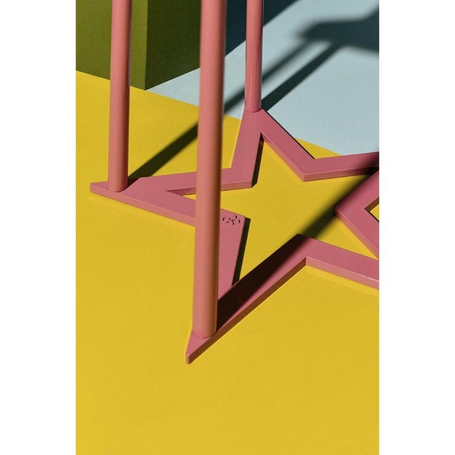 Contemporary Galactica Star Decorative Stool in Powder-Coated Aluminum by Altreforme For Sale - Image 3 of 9