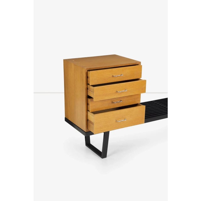 Wood 1940s Attributed to George Nelson for Herman Miller Platform Bench With Four Drawer Chest - Set of 2 For Sale - Image 7 of 13