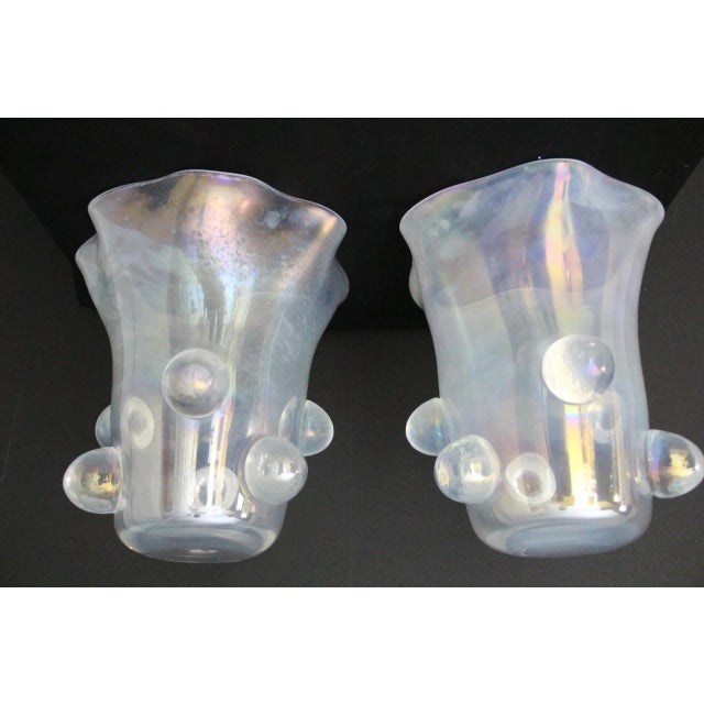 Large Vases in Iridescent Murano Glass from Gino Cenedese, 2000s, Set of 2 For Sale - Image 12 of 18