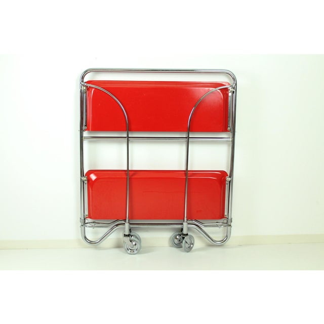 1950s Mid-Century Serving Trolley from Bremshey Solingen For Sale - Image 5 of 14