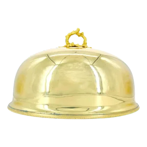 19th Century English Gilt Washed Silverplate Meat Dome by William Hutton & Sons