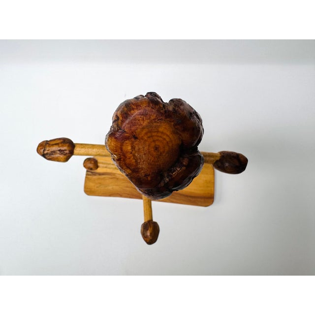 Auburn Handcrafted Burlwood Mug Tree, Artisan Live Edge Coffee Cup Holder Rack For Sale - Image 8 of 12