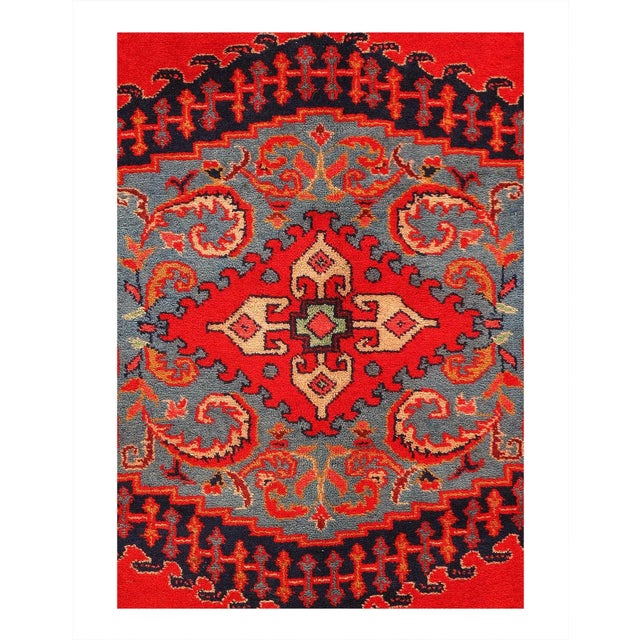 Textile 1970s Fine Hand Knotted Persian Vintage Viess Rug For Sale - Image 7 of 13