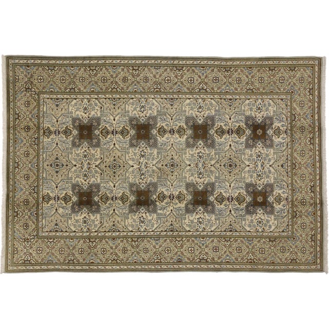 Mid 20th Century Vintage Persian Tabriz Rug - 06’10 X 09’11 For Sale - Image 5 of 6