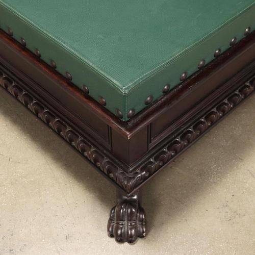 Neo-Renaissance Style Coffee Table with Padded Top For Sale - Image 3 of 10