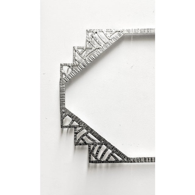 French Art Deco Wrought Iron Mirror For Sale - Image 4 of 6