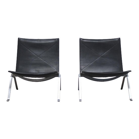 PK22 Chairs by Poul Kjærholm for Fritz Hansen, 1988, Set of 2 For Sale