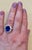 8.5 Carat Oval Tanzanite and 2 Carat Diamond Ring 18 Karat White Gold, Estat For Sale - Image 10 of 18