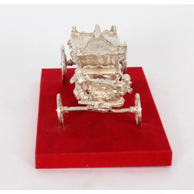 Vintage Model of Queen's Coronation Coach in Sterling Silver, 1970s For Sale - Image 6 of 12